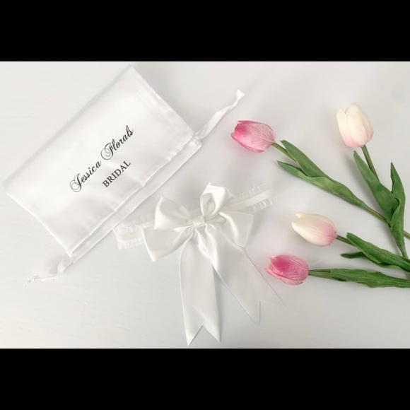 Satin Ribbon Bow Bridal Garter - Picture 3 of 5